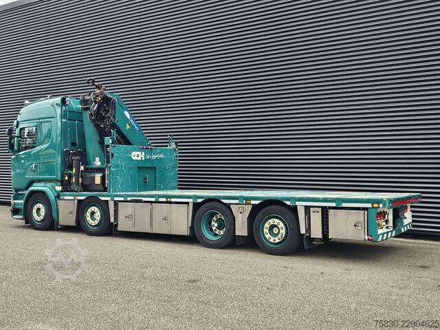 Plataforma de carga Scania R450 8x2 / HMF 60TM / CRANE / KRAN