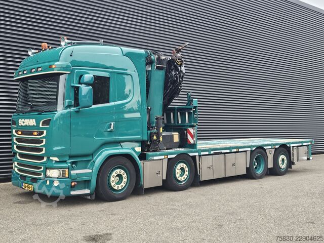 Plataforma de carga Scania R450 8x2 / HMF 60TM / CRANE / KRAN