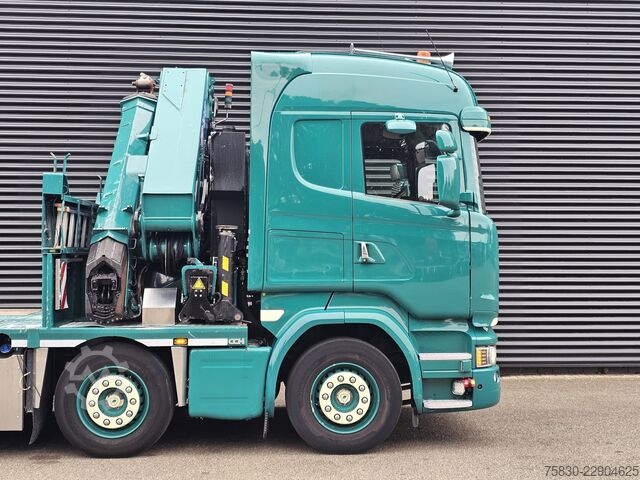 Plataforma de carga Scania R450 8x2 / HMF 60TM / CRANE / KRAN