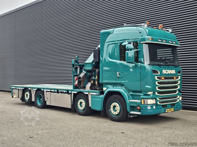 Plataforma de carga Scania R450 8x2 / HMF 60TM / CRANE / KRAN