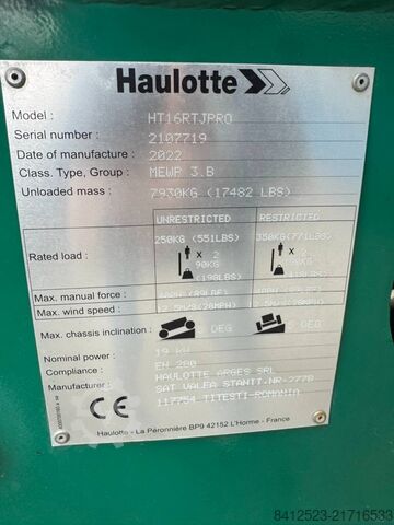 Teleskopik platform Haulotte HT 16 RTJ Pro