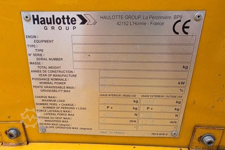 Αρθρωτή τηλεσκοπική πλατφόρμα εργασίας Haulotte STAR 10 Electric, 10m Working Height, 3m Reach, 20