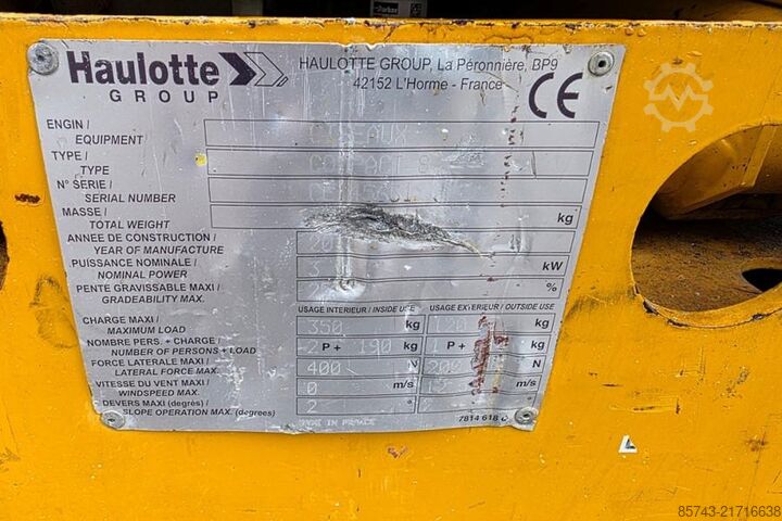Ψαλίδι ανύψωσης Haulotte Compact 8 As-Is, Electric, 8m Working Height, 350k