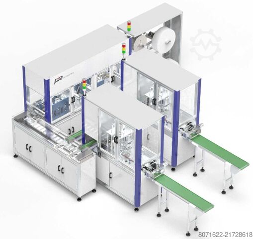 Produção de máscaras cirúrgicas descartáveis PIA Automation Amberg GmbH Montageanlage Einwegmasken