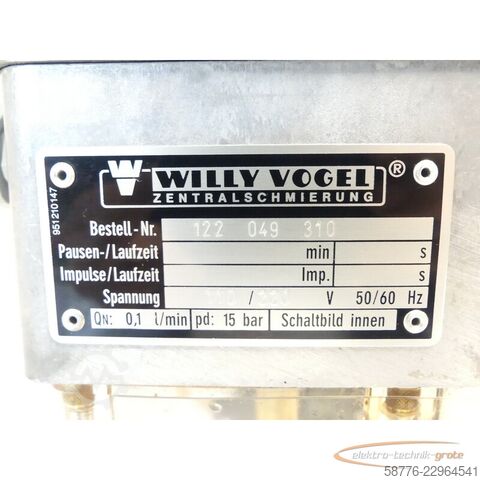 Componente Vogel 122 049 310 Zentralschmierung - 110 / 220V - 50/60Hz