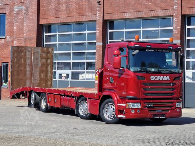 Araba taşıyıcı panelvan Scania G410 8x2*6 - Machine transporter - Loading ramp...