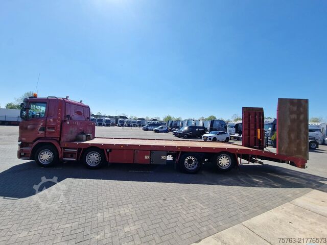 Araba taşıyıcı panelvan Scania G410 8x2*6 - Machine transporter - Loading ramp...