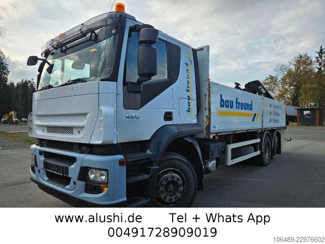 Camion cu platformă IVECO AT 260S42Y 7PS Kran+FUNK Hiab 166 E-4H EEV