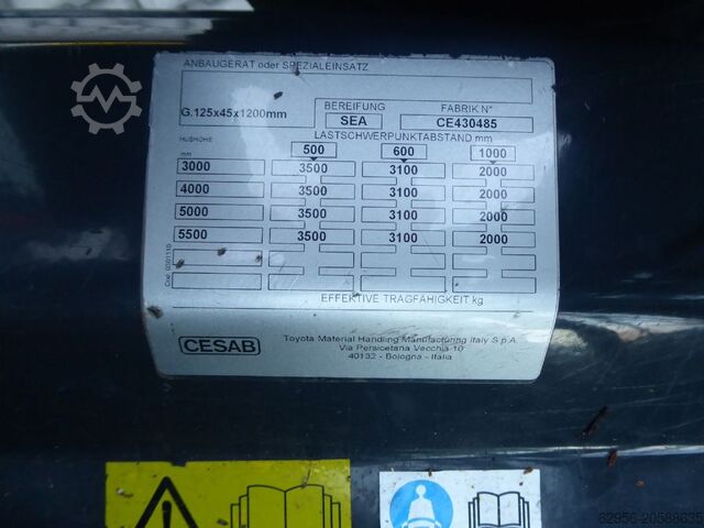 Elektryczny wózek widłowy 4-kołowy Cesab Toyota 9FBM35T