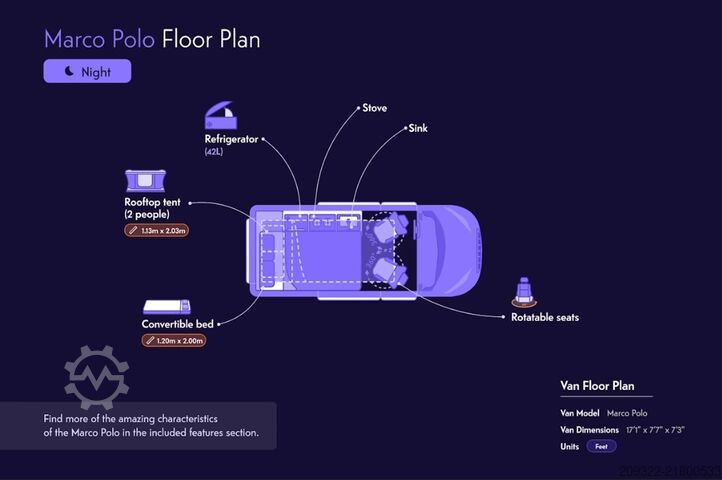 τροχόσπιτο/αυτοκινούμενο τροχόσπιτο Mercedes Marco Polo 250d |2022|EURO 6| Automatico | Venditore professionale