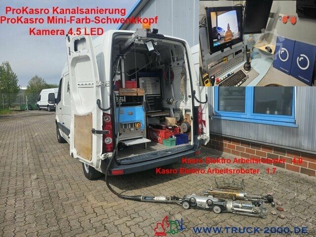 Vacuum tank truck Volkswagen Crafter PROKASRO Kanalsanierung + Kamera & Fräse