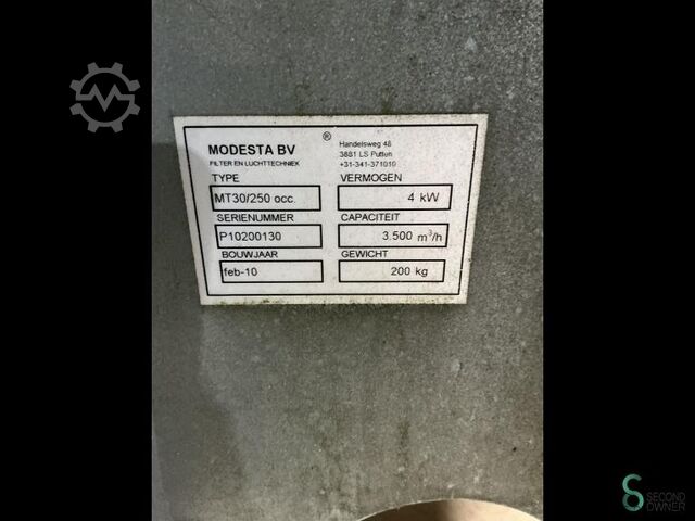 Modesta MDF elszívóberendezések, használt, 2010-es év Modesta MDF Occ.