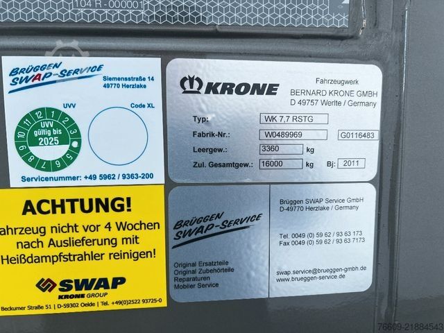 Değiştirme kasalı treyler KRONE Heck & Front  Alu.- Rolltor