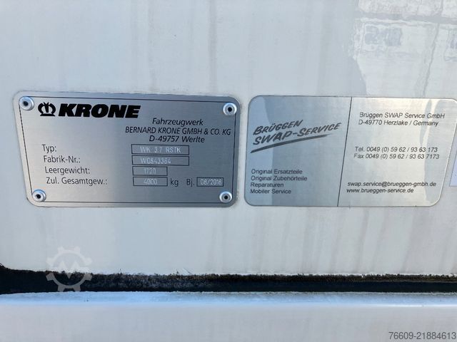 Reboque de carroçaria intercambiável KRONE Wechselbrücke Koffer