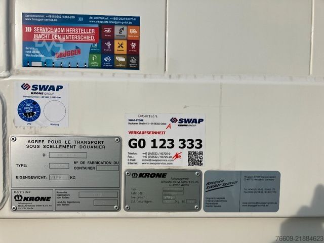 Reboque de carroçaria intercambiável KRONE Wechselbrücke Koffer