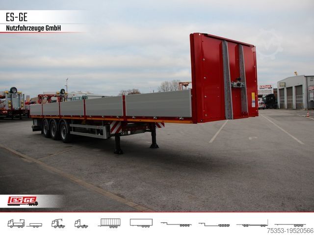 Semirremolque con plataforma de trabajo ES-GE 3-Achs Sattelanhänger - Bordwände + CV