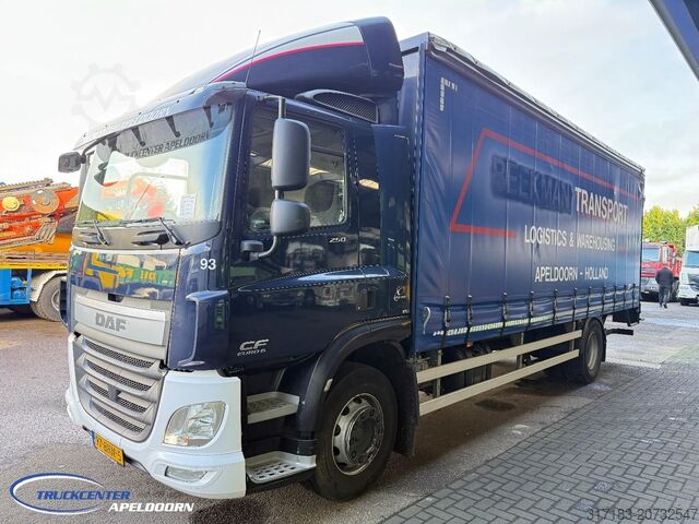 Curtain sided DAF CF 250 FA Euro 6, Schuifdak, Laadklep