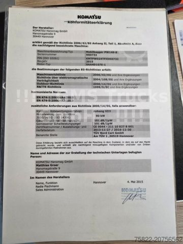 Mobile excavator KOMATSU PW 148 / NUR 5400h / Lehnhoff MS 10 / 2 Löffel