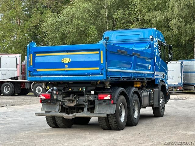 Three-sided tipper truck SCANIA R500 XT 6x6 mit Meiler Dreiseiten Kipper