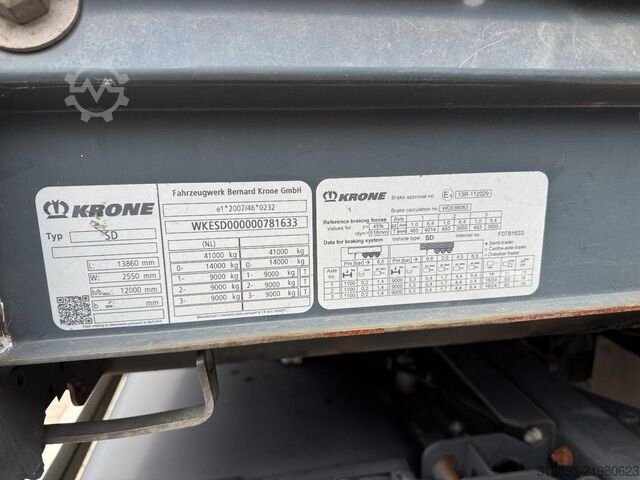 Schiebeplanen Krone SD, Lift-Axle