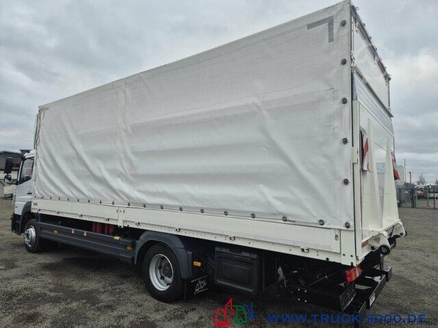 Platós teherautó ponyvával Mercedes-Benz Atego 1223 L Plane + Spriegel L+R LBW nur 114TKM