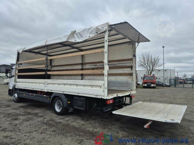Platós teherautó ponyvával Mercedes-Benz Atego 1223 L Plane + Spriegel L+R LBW nur 114TKM