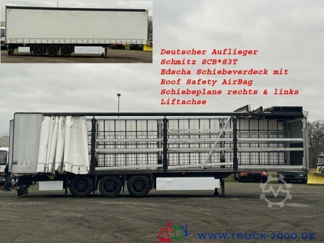 Nyitott ponyvás félpótkocsi Schmitz Schmitz SCB*S3T Edscha Verdeck + Schiebeplane