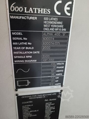 CNC-drejebænk Harrison Alpha 400s