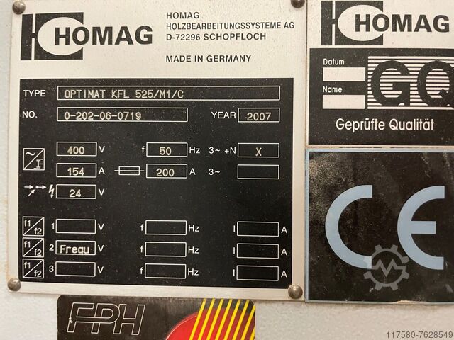 Kantlijn HOMAG OPTIMAT KFL