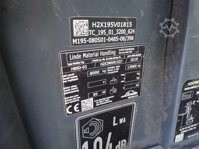 Diesel vorkheftruck Linde H80D-03