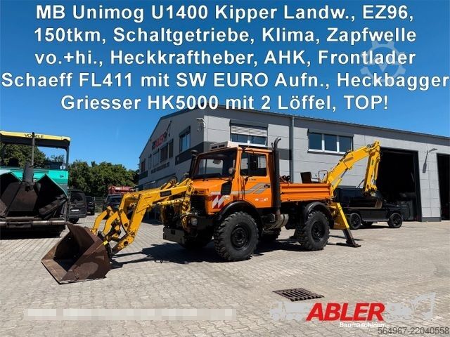 Damperli kamyon MERCEDES-BENZ Unimog U1400 Kipper Landwirtschaft