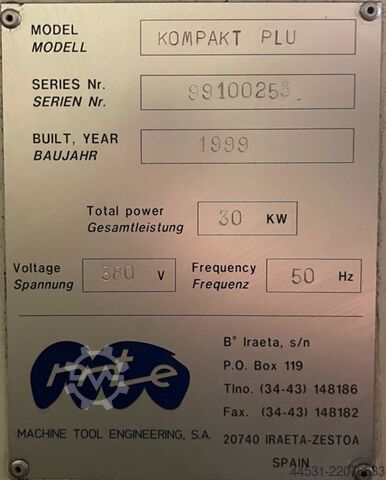 CNC-sängfräsmaskin MTE Kompakt Plus