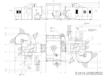 2 x 5-axliga bearbetningscenter med laddningsrobot HERMLE C 42 U