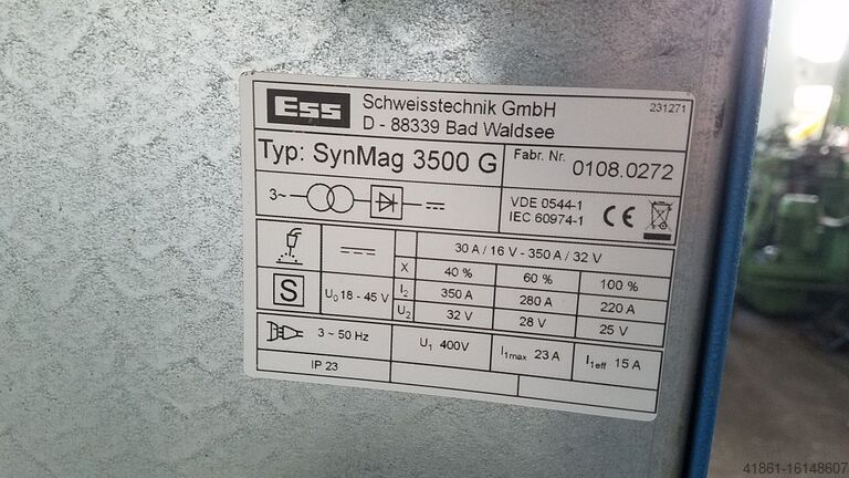 MIG-MAG gas-afgeschermde booglasser ESS SynMag 3500 G