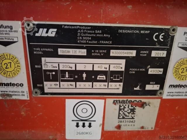 Plataforma elevatória JLG TOUCAN 12E PLUS