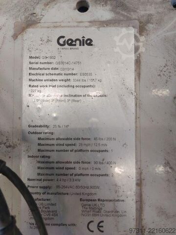 Ollós emelő Genie GS-1932
