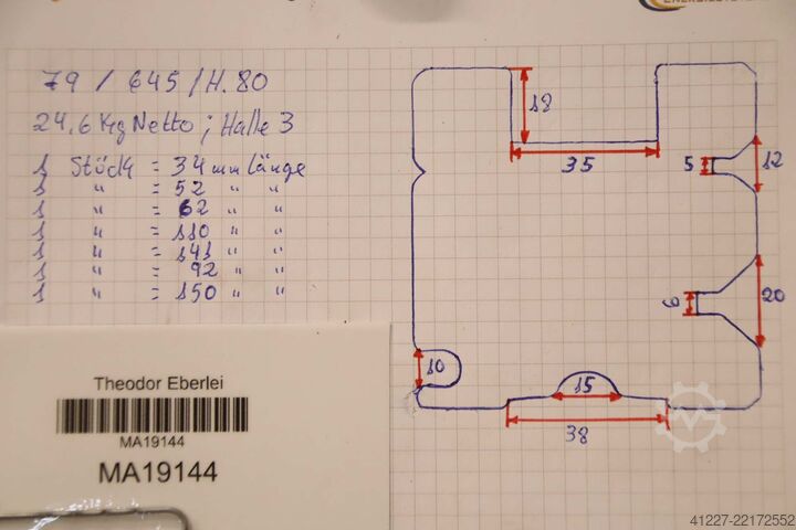 Ritsprisma 7 stycken Stahl 645/79/H80 mm