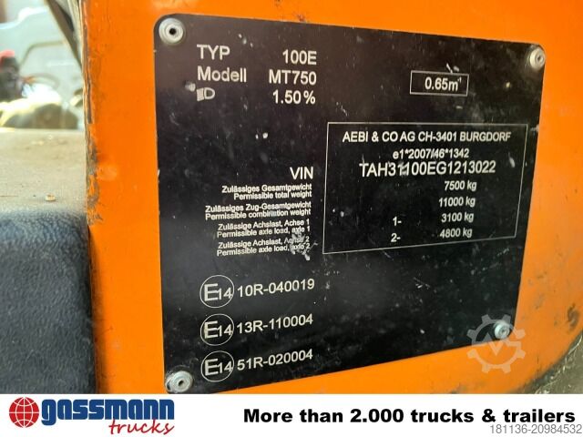 Kiepwagen bestelauto Aebi AEBI Schmidt MT750 4x4, Winterdienstausstattung