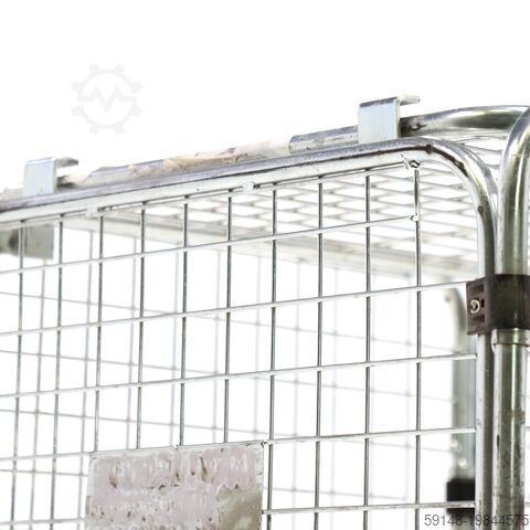 Gebruikte Anti-diefstal rolcontainer a-frame nestbaar - L:900 x B:730 x H:1900mm - Grijs Kruizinga 98-5283GB