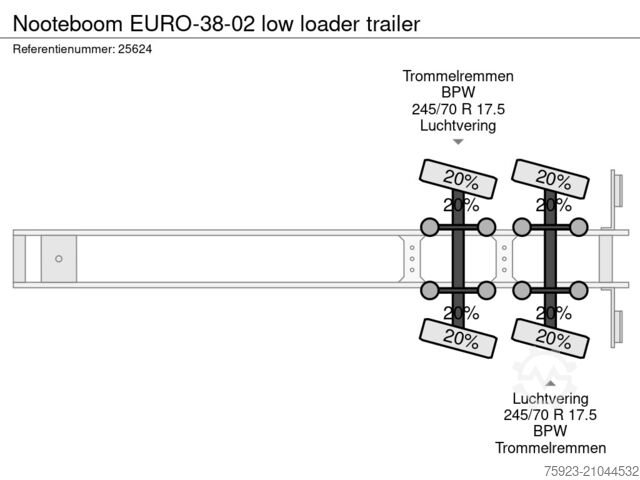 Χαμηλός φορτωτής Nooteboom EURO-38-02 2 AXLE LOW LOADER