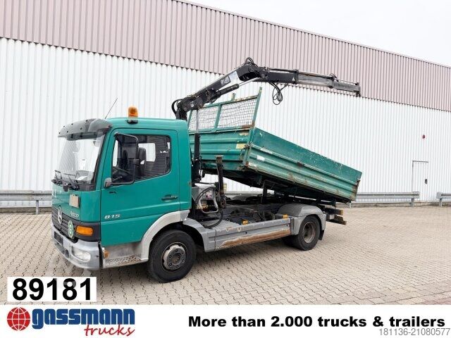 Damperli panelvan Mercedes-Benz Atego 815 K 4x2, Kran Hiab 066 B-2 CL, 2x AHK