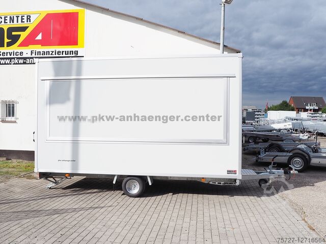 Salgstrailer Verkaufsanhänger SellerH-XL 1300kg 420x200x230cm Hochlader