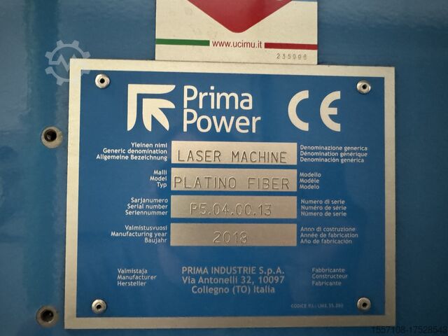 Lasersnijmachine Prima Power Platino Fiber 4KW