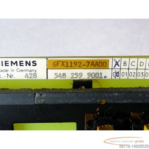Komponent Siemens 6FX1192-7AA00 Tastatur