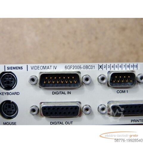 Componente Siemens 6GF2005-0BC01 Videomat IV SN: SVP L2 117405