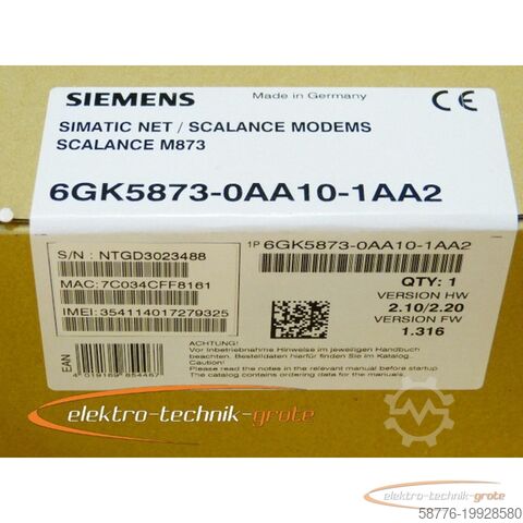 Component Siemens 6GK5873-0AA10-1AA2 Router   - ! -