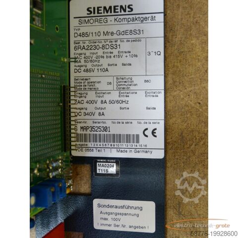 Komponente Siemens 6RA2230-8DS31 Kompaktgerät