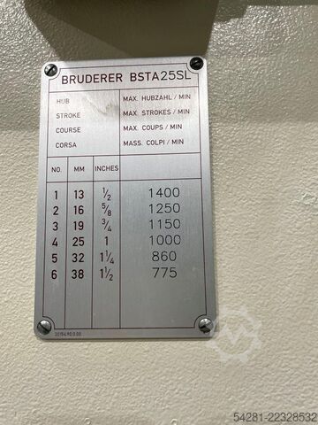 Automatische ponsmachine BRUDERER BSTA  25USL, BBV 190