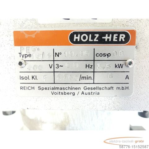 Motor HOLZ-HER / ELTE PE5.14 / 2 Motorspindel SN:19.95 S Winkelgetriebe