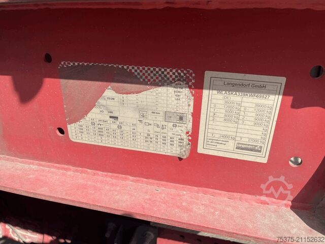 Kippers oplegger Langendorf SKA 24/30  Mulde thermoisoliert mit Bodenisolierung unter dem Muldenboden